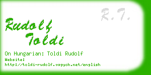 rudolf toldi business card